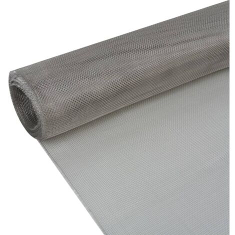 Grillage rouleau，Écran en treillis Acier inoxydable 100x1000 cm Argenté