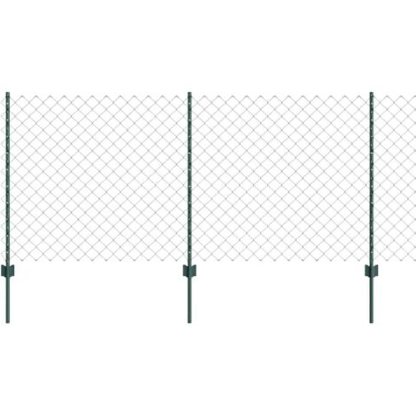 Grillage rouleau，Ensemble de Clôture de Jardin Ensemble de 2 Vert Acier Galvanisé CFW2847414