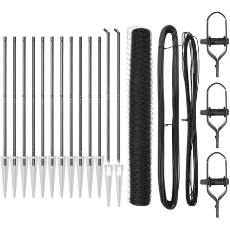 Grillage rouleau，Ensemble de Clôtures 2 Pièces Gris Métal Standard Durable CFW7290378