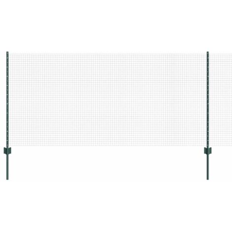 Grillage rouleau,Ensemble de clôtures de jardin 2 pièces Vert Acier Moyen CFW9644632