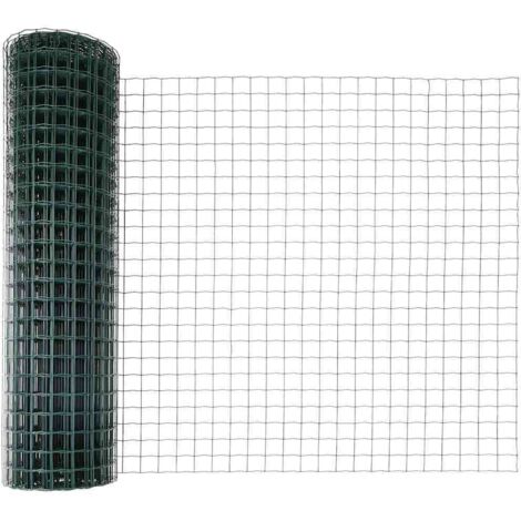 Grillage rouleau，Ensemble de clôtures de jardin Lot de 2 Vert Acier enduit de poudre CFW6807805