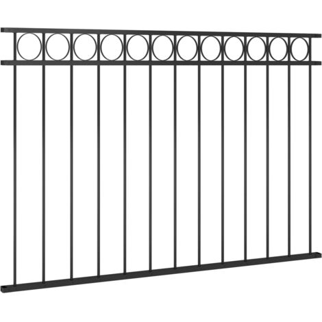 Grillage rouleau，Panneau de clôture en acier 1,7 x 1 m noir