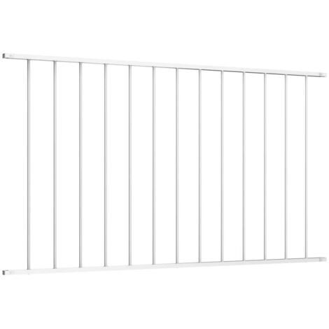 Grillage rouleau，Panneau de clôture en acier thermolaqué 1,63 x 1 m Blanc