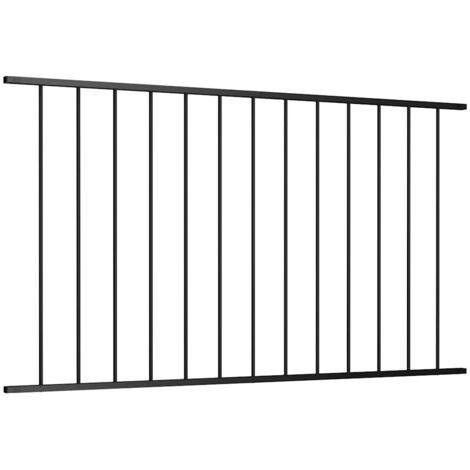 Grillage rouleau，Panneau de clôture en acier thermolaqué 1,63 x 1 m noir