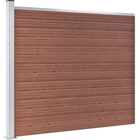 Grillage rouleau，Panneau de clôture WPC 175x146 cm Marron