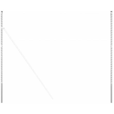 Grillage rouleau，Poteaux de clôture 2 pcs Argent 200 cm Acier peint par poudre