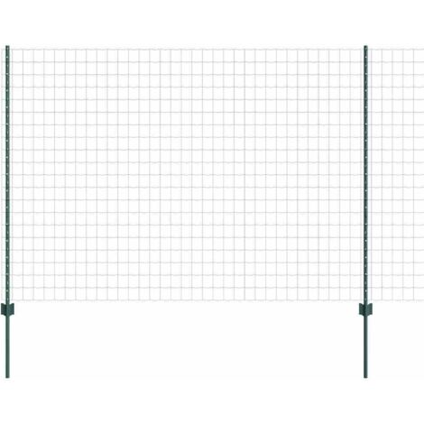 Grillage rouleau，Set de Clôture de Jardin 2 pcs Vert Métal 10 x 1,5 m Durable CFW8117894