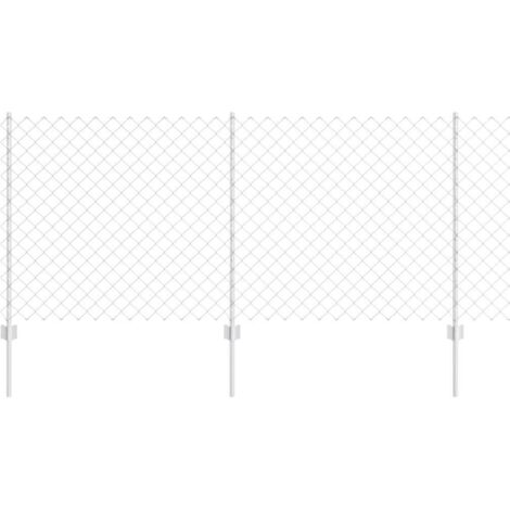 Grillage rouleau，Set de clôture de jardin Ensemble de 2 Acier galvanisé 25 x 1 m CFW5625196