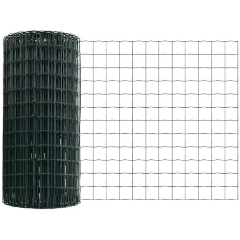 Grillage rouleau,Set de Clôture de Jardin Pack de 2 Vert Acier 10 x 0.8 m CFW3567711