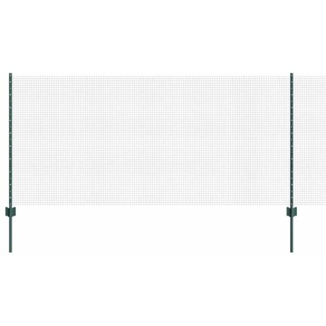 Grillage rouleau，Set de Clôture de Jardin Set de 2 Vert Métal 10 x 1 m Durable CFW8805620