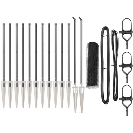 Grillage rouleau,Set de clôture Ensemble de 2 Gris Acier galvanisé CFW1675632