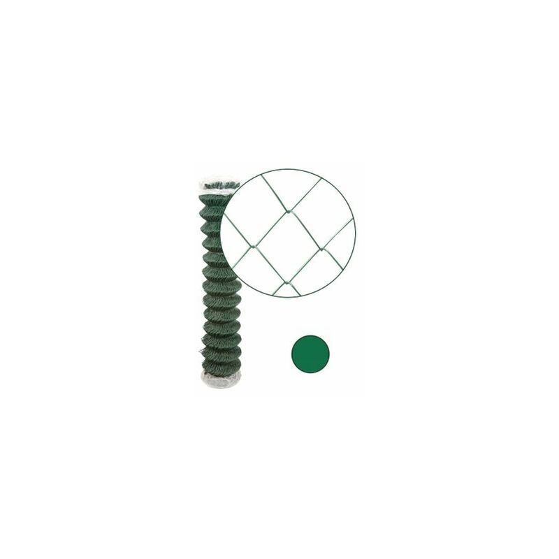 Grillage Simple Torsion Vert - Maille 50 x 50mm - Fil 3 mm - 1 mètre - Vert (ral 6005)