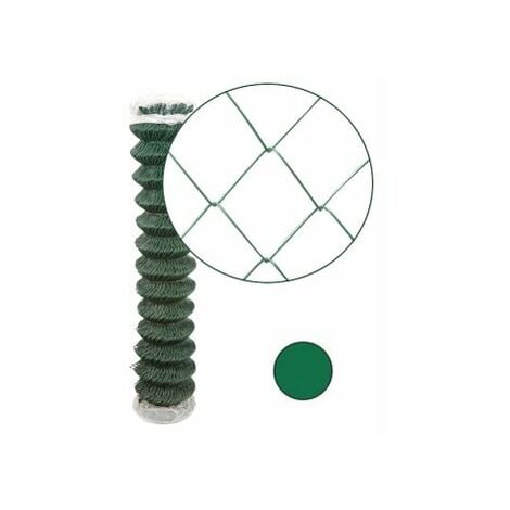 Rouleau de 0.5x5m Grillage Maille carrée 13 mm acier galvanisé plastifié  vert - Nature