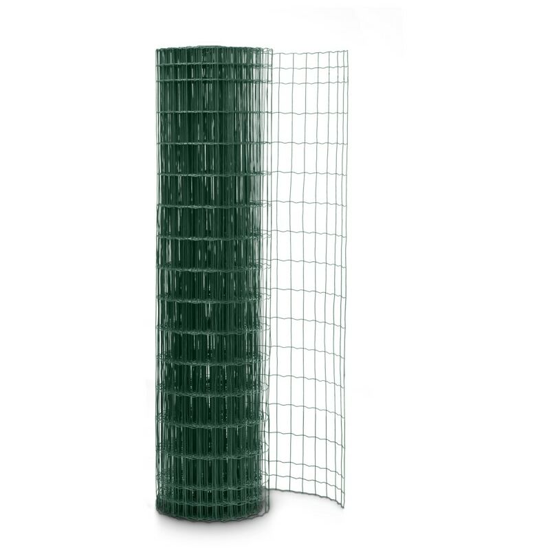 Grillage soudé en rouleau H1m50 x 25m Vert fil 2,5mm maille 100x50 mm - Vert