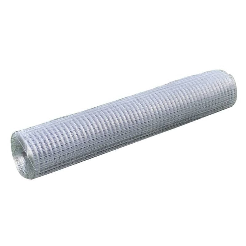 VidaXL Grillage metallique carre 1x25 m Fil galvanise epaisseur 0,9 mm