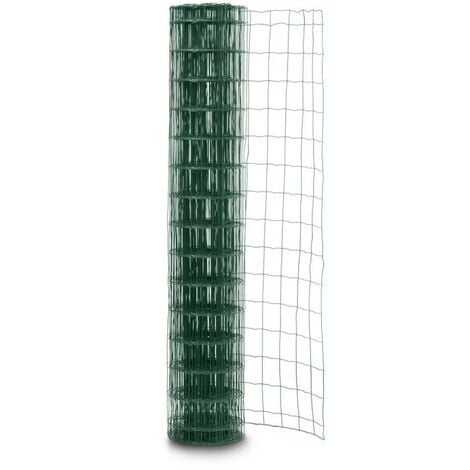 Grillage soudé en rouleau H1m50 x L20m Vert fil 2,1mm maille 100x75 mm Vert