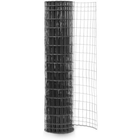 Grillage soudé en rouleau H2m00 x L25m fil 2,5mm maille 100x50 mm Gris anthracite