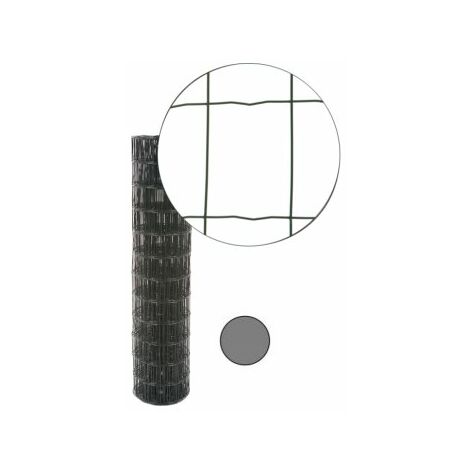 Grillage Soudé Gris Anthracite - JARDIMALIN - Maille 100 x 75mm - 1 mètre
