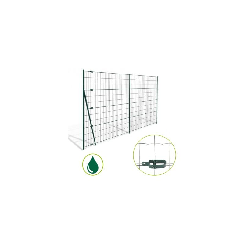 Grillage Soudé Vert - jardimalin - Maille 100 x 75mm - 1,20 mètre - Vert (ral 6005)