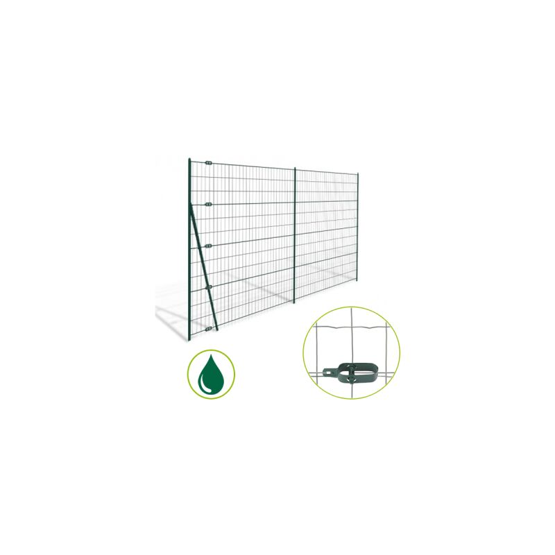 Grillage Soudé Vert - jardimalin - Maille 100 x 75mm - 1,50 mètre - Vert (ral 6005)