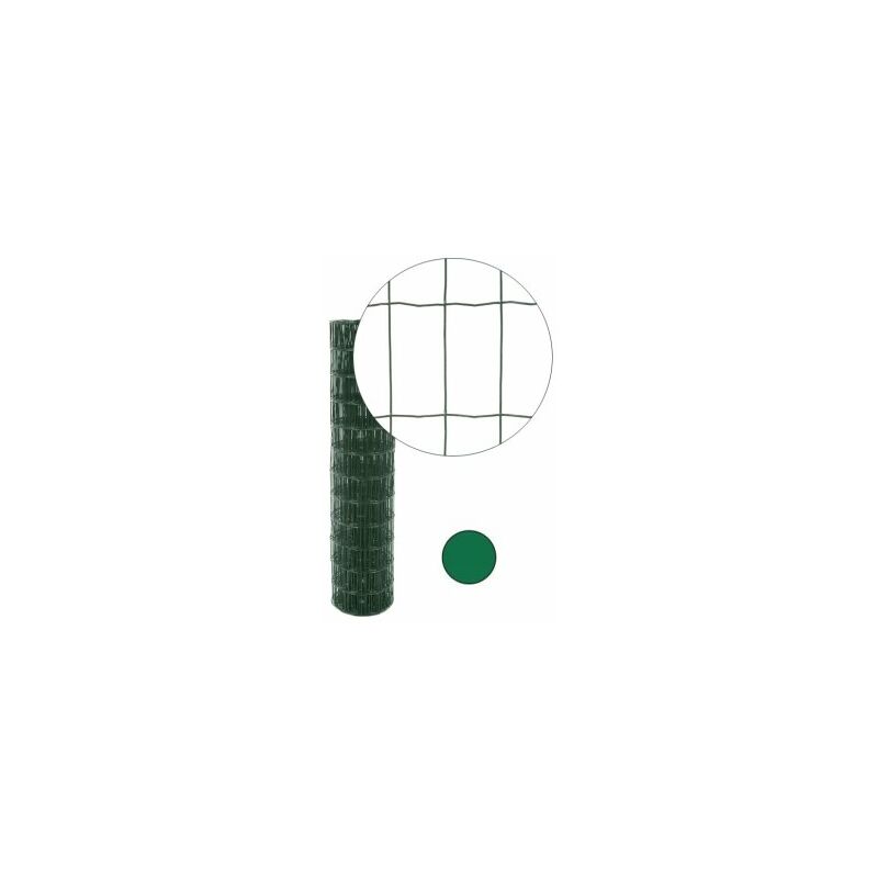 Grillage Soudé Vert - jardipro - Maille 100 x 50mm - Triple lisière - 1,50 mètre - Vert (ral 6005)