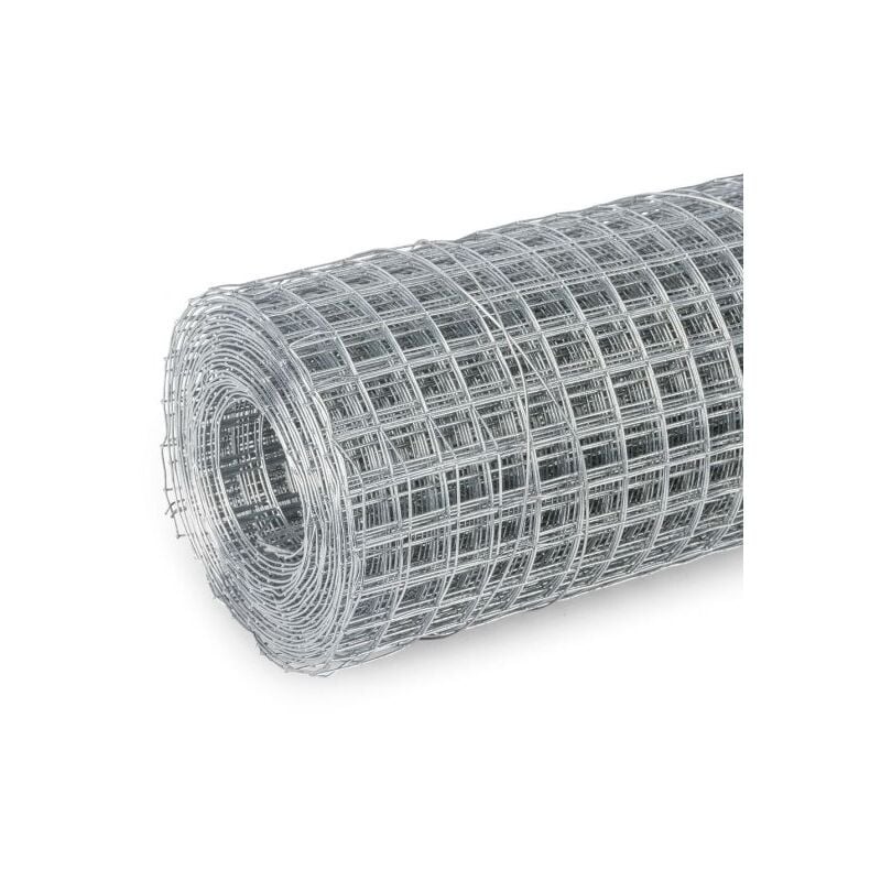 Grillage Souple 0,5X5 M 100% Acier Galvanisé Rouleau Grillage Fil Électrosoudé 13X13MM