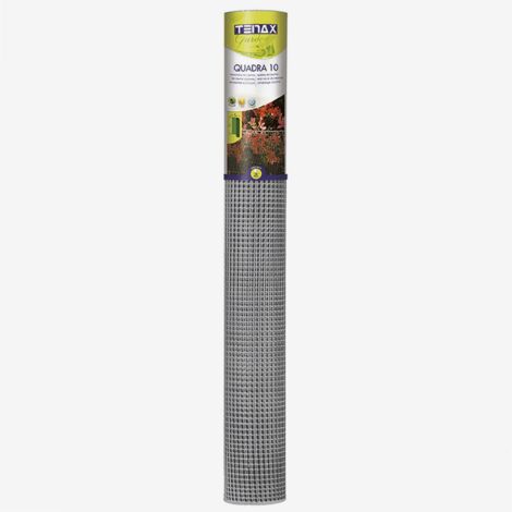 Grillage souple en polyéthylène gris 0.5 x 5 m – Maille rectangulaire 9x9 mm – Résistant aux UV pour délimitation jardin – Tenax
