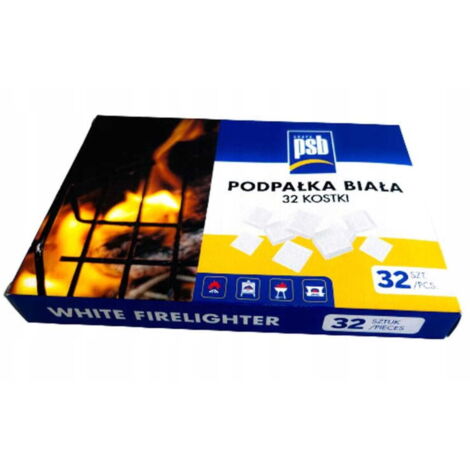 Grillanzünder, weiß, universal, 32 Paraffinwürfel