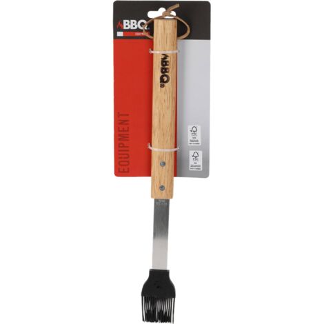 Grillbürste aus Edelstahl mit Holzgriff 38 cm - BBQ