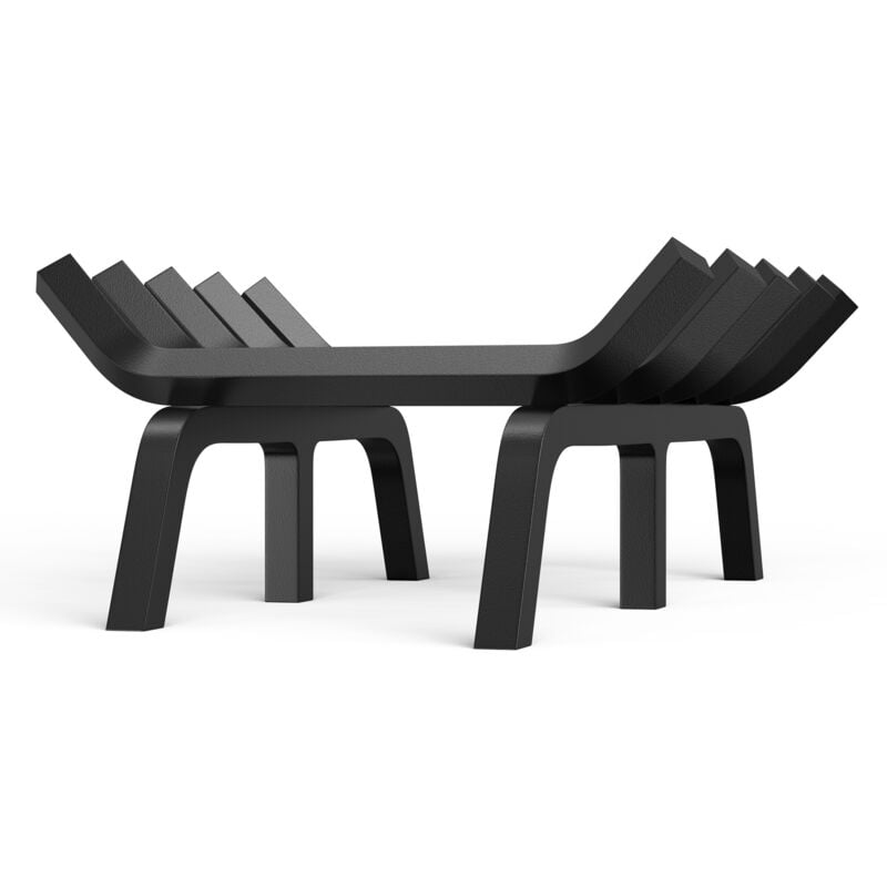 Mophorn - Grille à bûches de cheminée de 53,3 cm, 6 pieds de support, en acier avec revêtement en poudre, support pour bûches de bois de chauffage