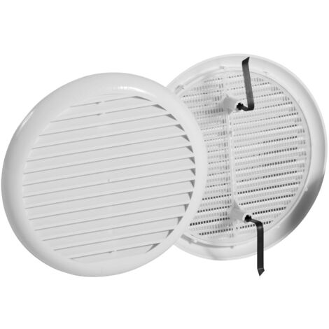 Grille à Encastrer Ronde Jardibric Grille de ventilation blanc Ø 80 125 135cm² PVC