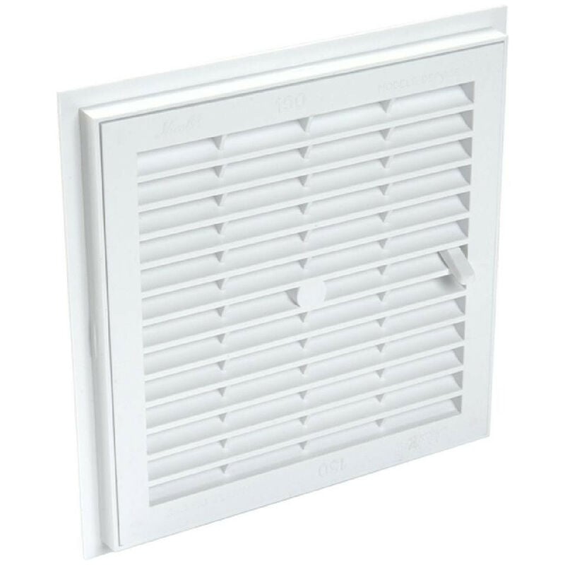 Rejilla de ventilación Nicoll 1F114 cuadrada con cierre 176x176mm blanca