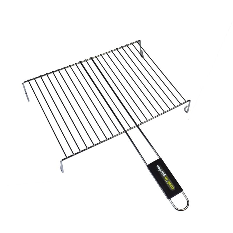 Garden Max - Grille à pieds simple 40x30cm 1 poignée - cook in garden