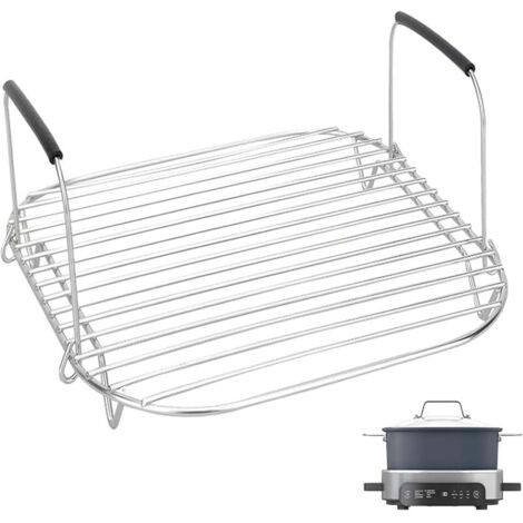 Grille à vapeur et à rôtir compatible avec le Ninja Foodi Possible Cooker Pro 6,5 L – compatible avec la mijoteuse Ninja série MC1101, accessoire multicuiseur, panier vapeur en acier inoxydable