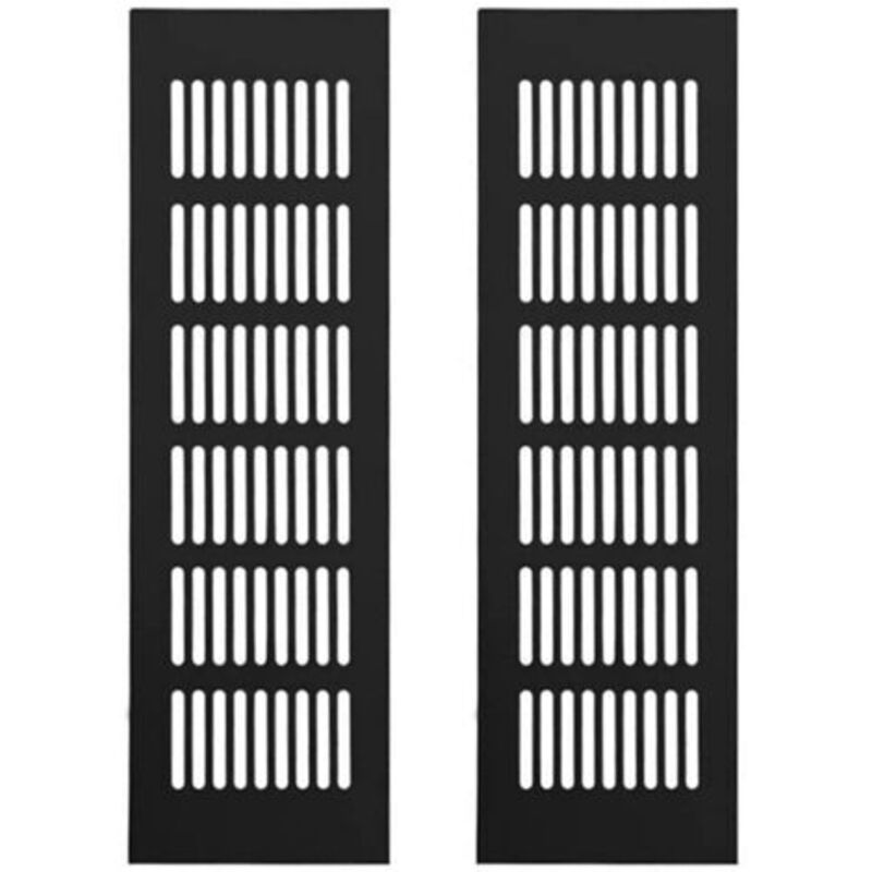 Grille Aération Aluminium 2 Pièces Grille d'Aeration Grille de Ventilation Rectangulaire Grille d'Aeration en Alliage Grille Daération Extérieure