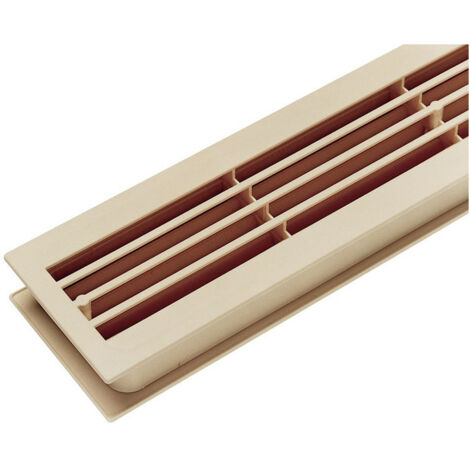 Grille aération L.452mm B.92mm plastique Coins droits (Par 10)