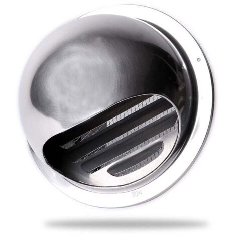 Grille aération VMC 100 mm en acier inoxydable – Protection anti-insectes – Installation facile pour systèmes de ventilation – Usage extérieur