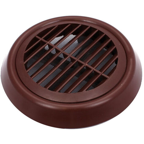 Grille aération VMC ronde réglable 90-160 mm – Nervures inclinées pour efficacité – Filet anti-insectes – Installation facile – Jardibricodeco