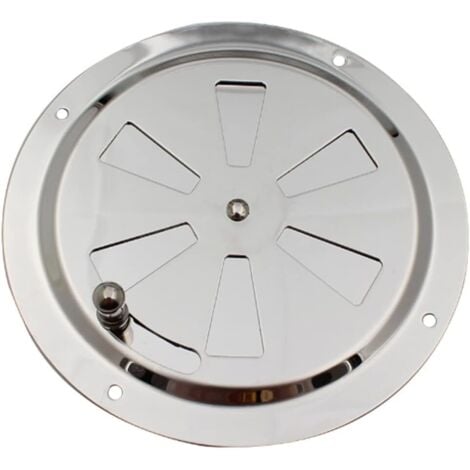 QIYAO Grille aération VMC,Grille de Ventilation Rond, Ouverture d'aération réglable Évent d'Aération en Acier Inox Entrée et évacuation d'air 125mm - RWGrille aération VMC