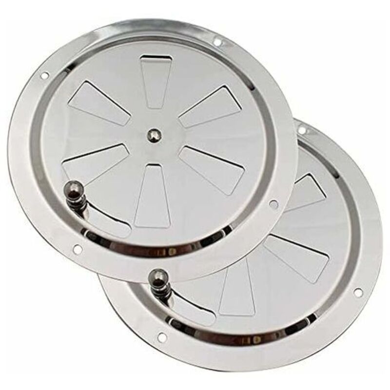 Grille aération VMC Grille de Ventilation Ronde, Grille d'aération 125 mm en Acier Inoxydable Conduit Moustiquaire Grille D'évacuation Air Entrant