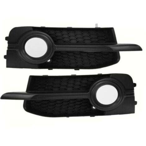 Grille anti-brouillard noire pour Audi A1 8X 2010-2014 - Compatible OEM 8X0807682B 8X0807681B - Paquet 2 pièces (gauche/droite)