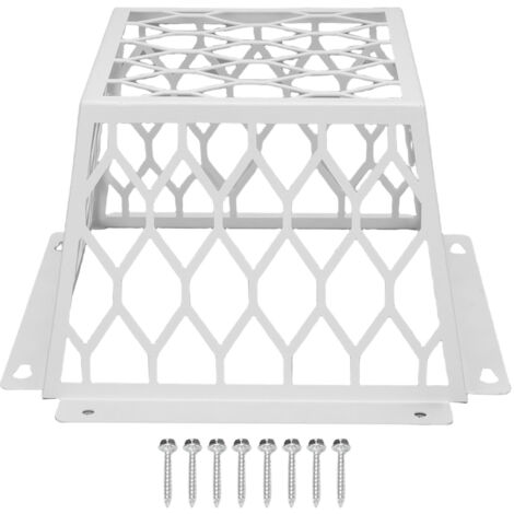 Grille anti-nuisibles pour conduit sèche-linge et ventilation, carbone robuste, adaptable 3-4in, blanc avec vis