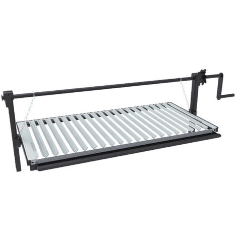 Grille barbecue BBQ Inox double manche 78x48