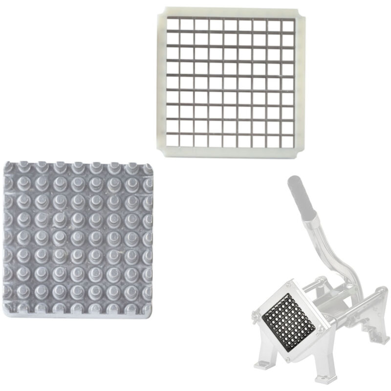 Grille avec presse pour coupe-frites manuelle 10x10 mm