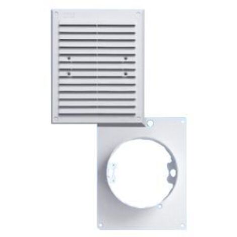 GRILLE AVEC SORTIE TUBULAIRE BLANCHE 175215MM FI100MM - KRA 043 BI