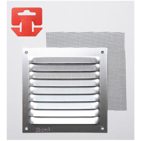 Grille Avec Toile Moustiquaire Alum 0.6 Couleur Naturelle 100x100mm (G)