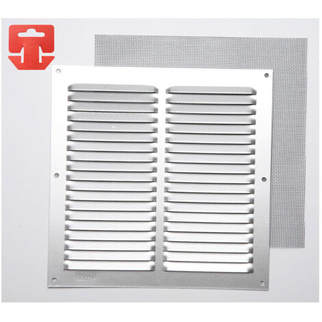 Grille Avec Toile Moustiquaire Aluminium 0.6 Couleur Natural 200x200mm (G)