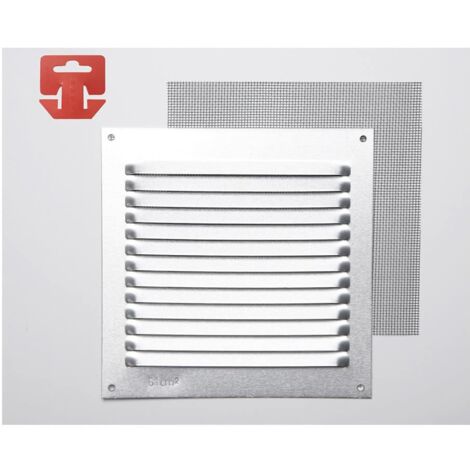 Grille Avec Toile Moustiquaire Aluminium 0.6 Couleur Naturelle 150x150mm (G)