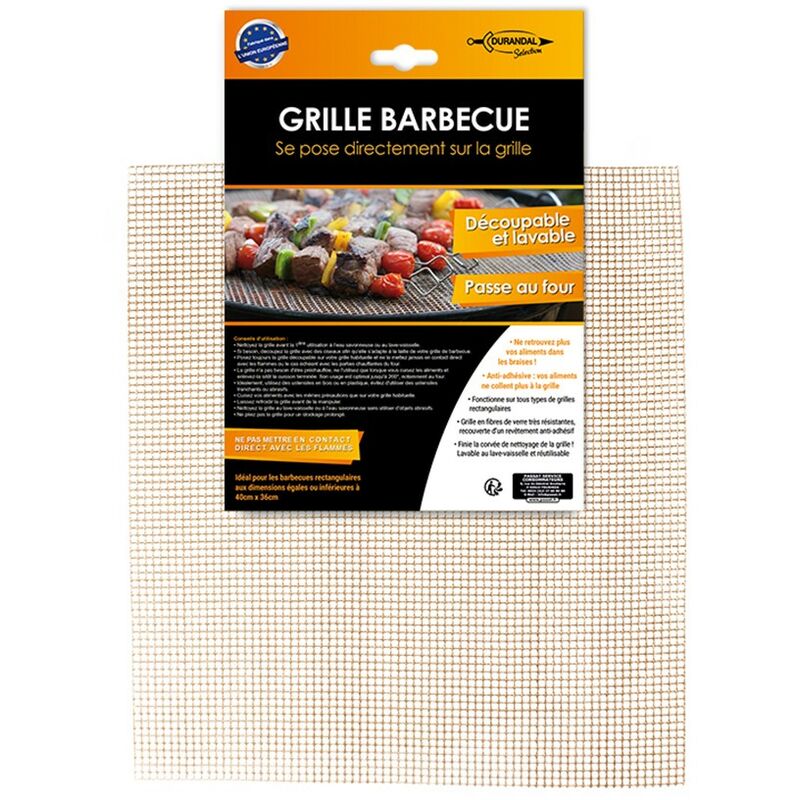 Grille barbecue rectangulaire découpable et lavable Durandal Selection