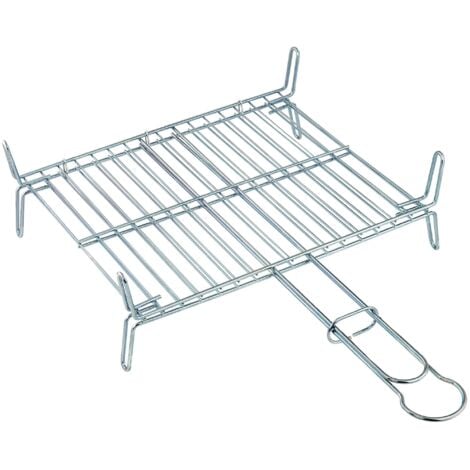 Double grille à Barbecue en inox (30x35cm)